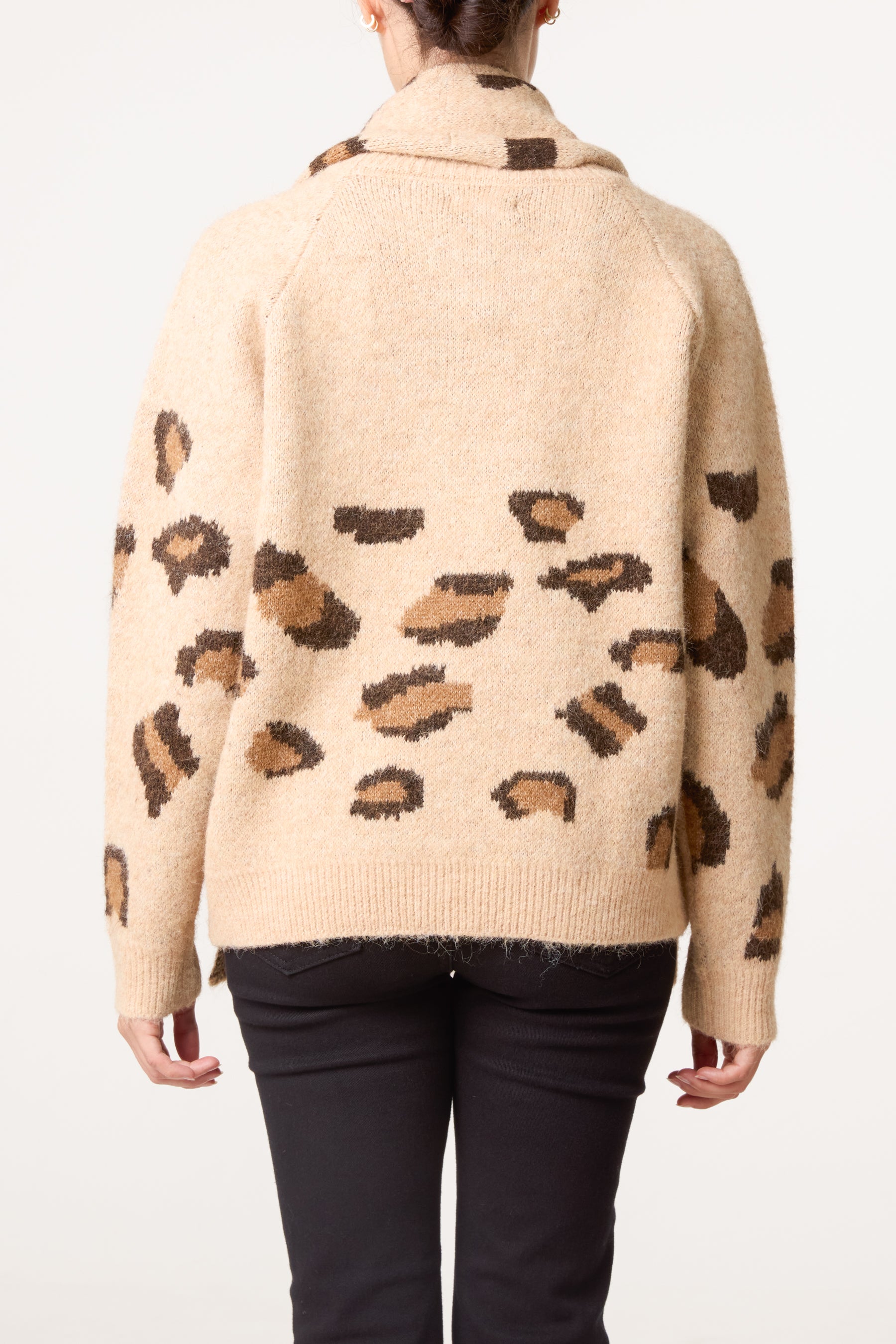 Leopard Knit Jumper & Scarf