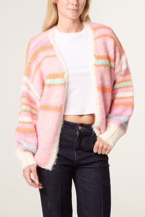 Striped Soft Knit Cardigan