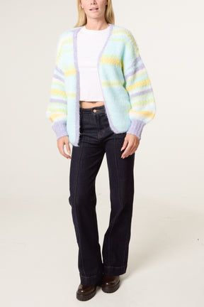 Striped Soft Knit Cardigan