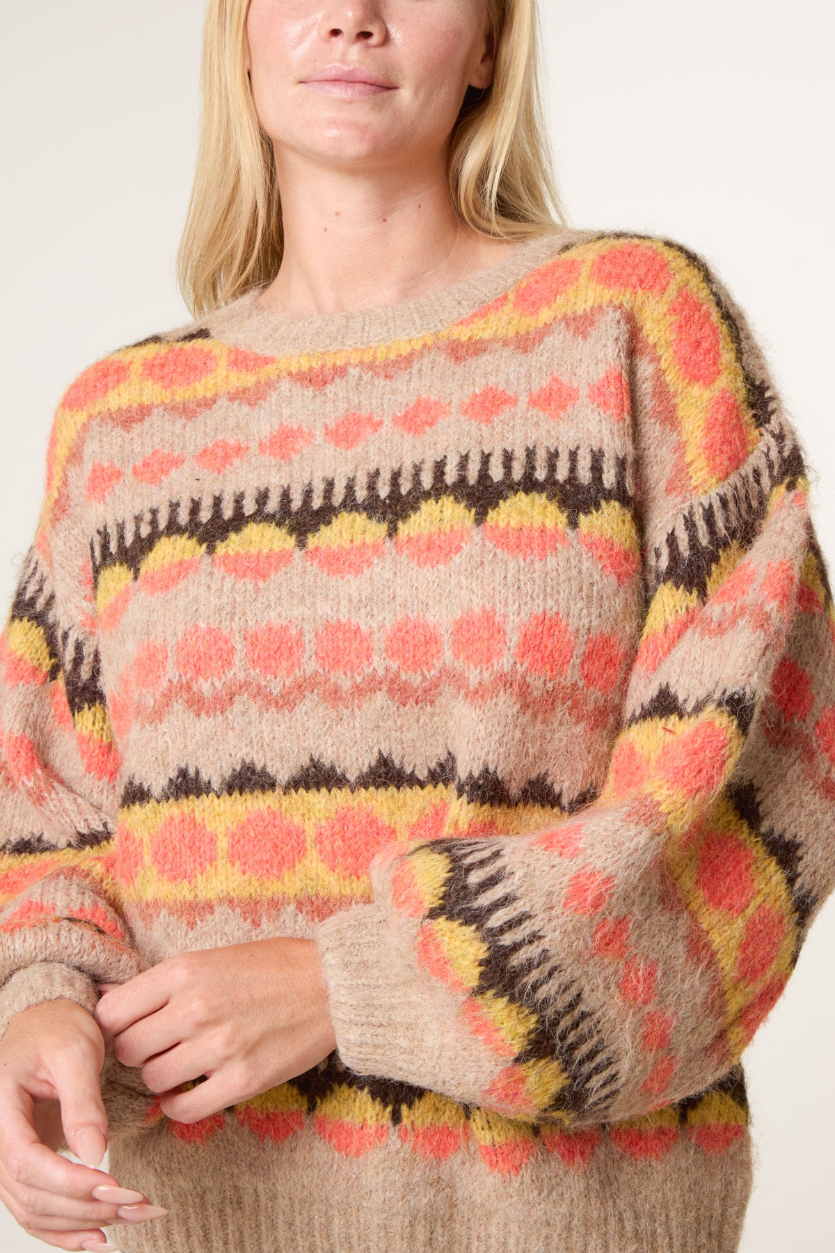 Geometric Fair Isle Knit Jumper