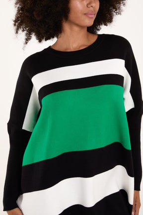 Multi Stripe Colour Block Jumper