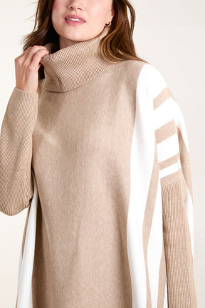 Striped Relaxed Batwing Jumper