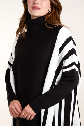 Striped Relaxed Batwing Jumper