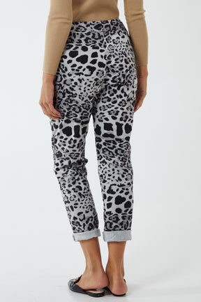Magic Super Stretch Leopard Print Trousers