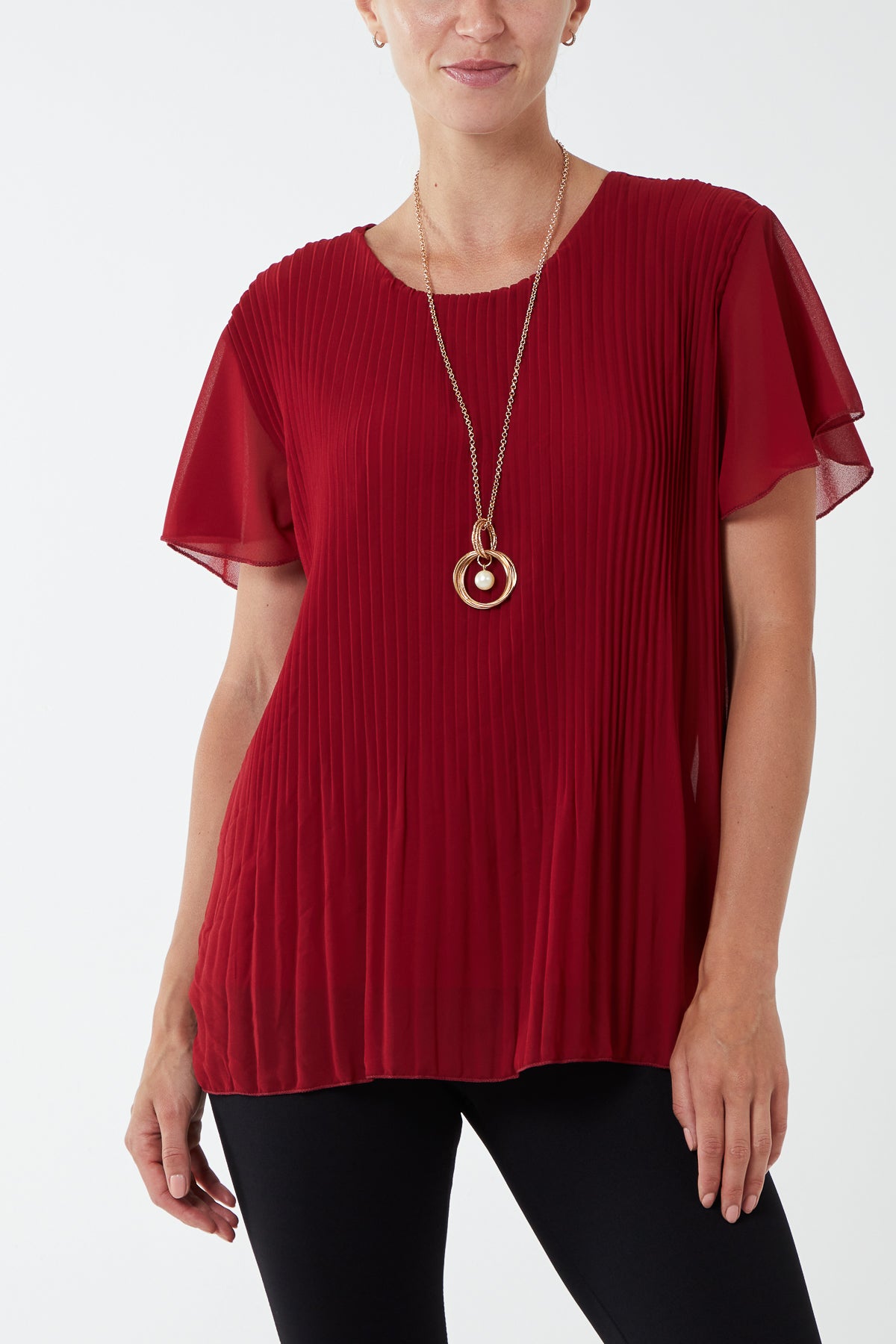 Necklace Pleated Top