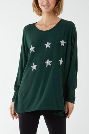 Multi Diamante Star Top