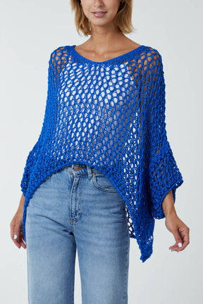 Oversized Cotton Crochet Jumper