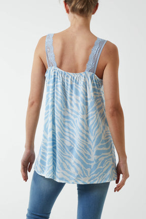 Zebra Lace Cami Vest