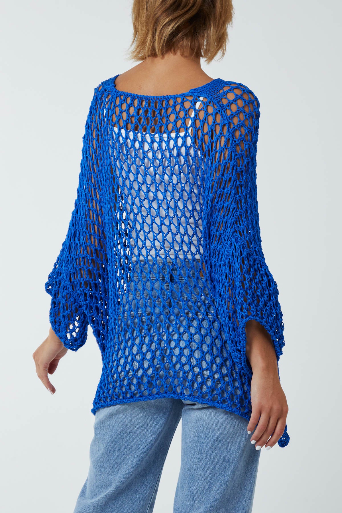 Oversized Cotton Crochet Jumper