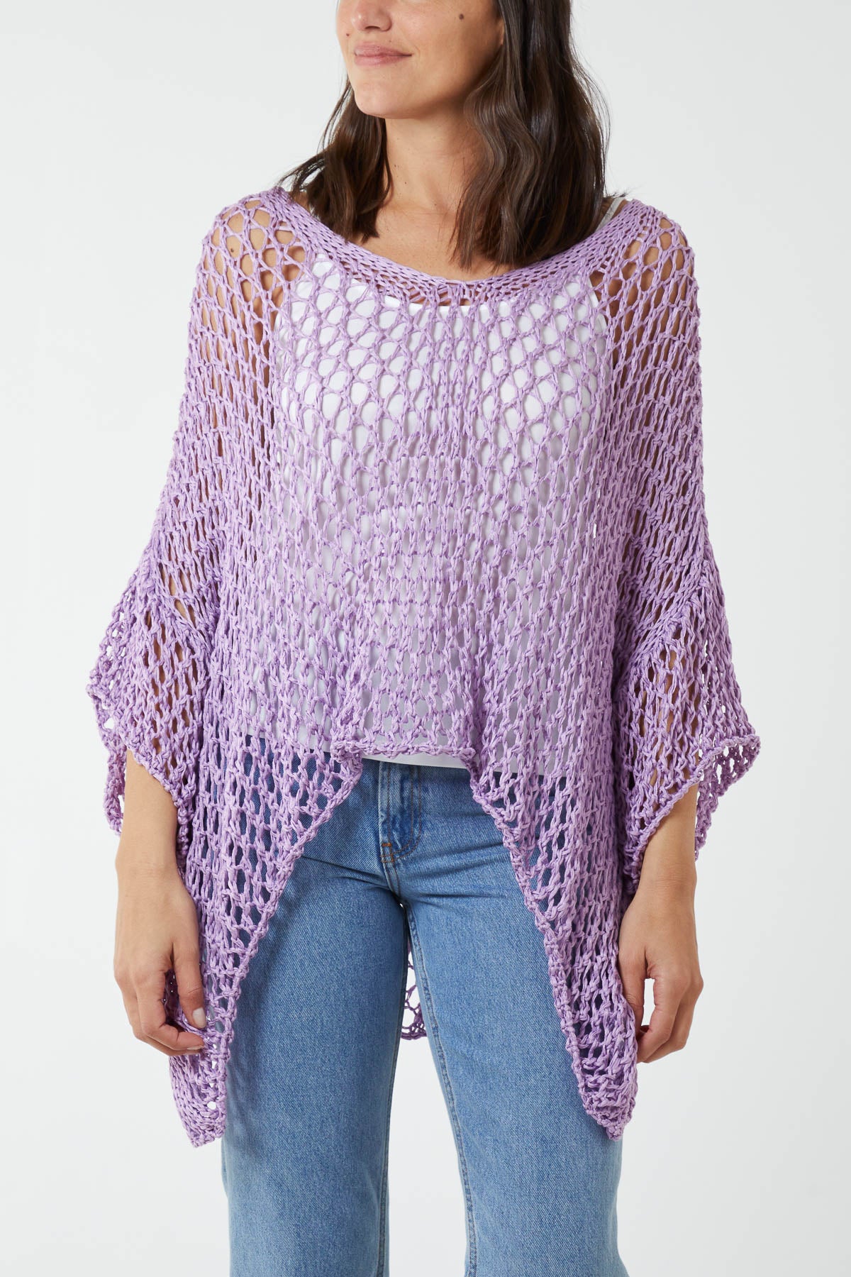 Oversized Cotton Crochet Jumper