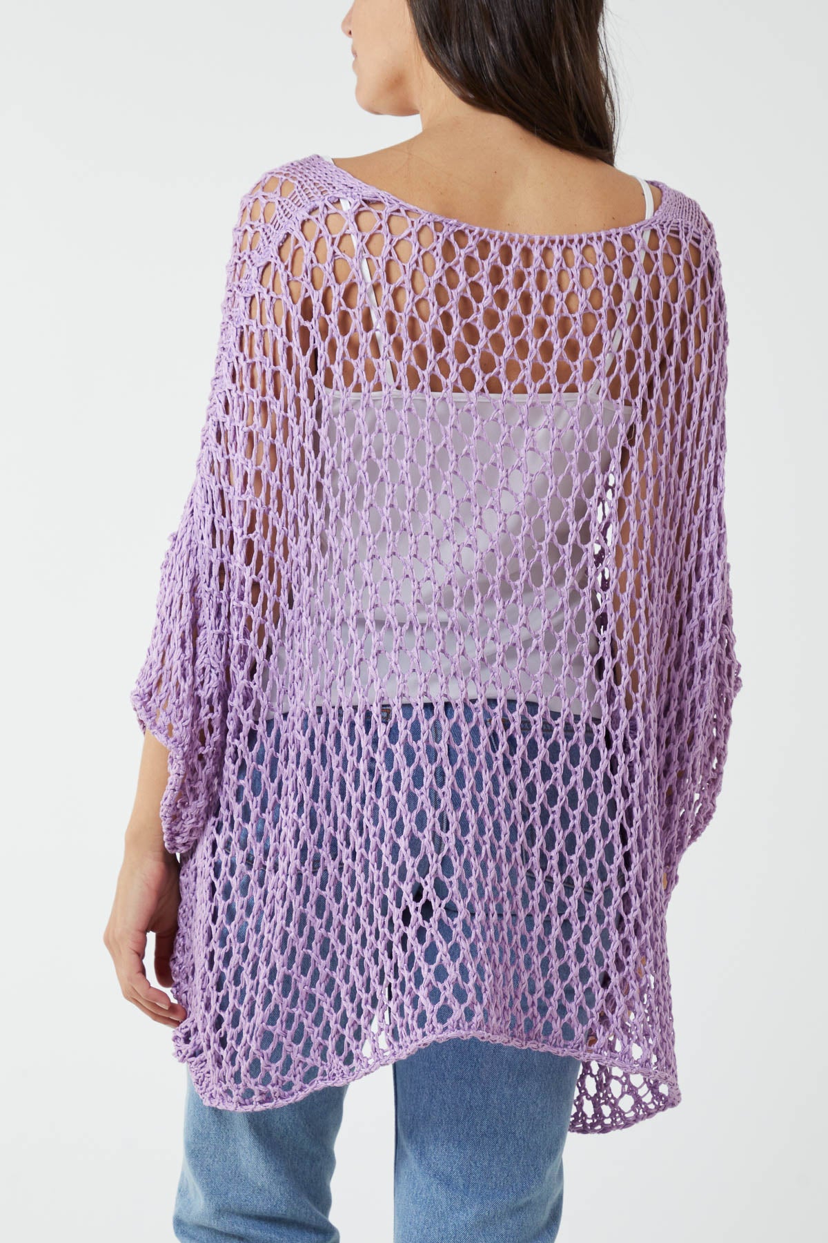 Oversized Cotton Crochet Jumper