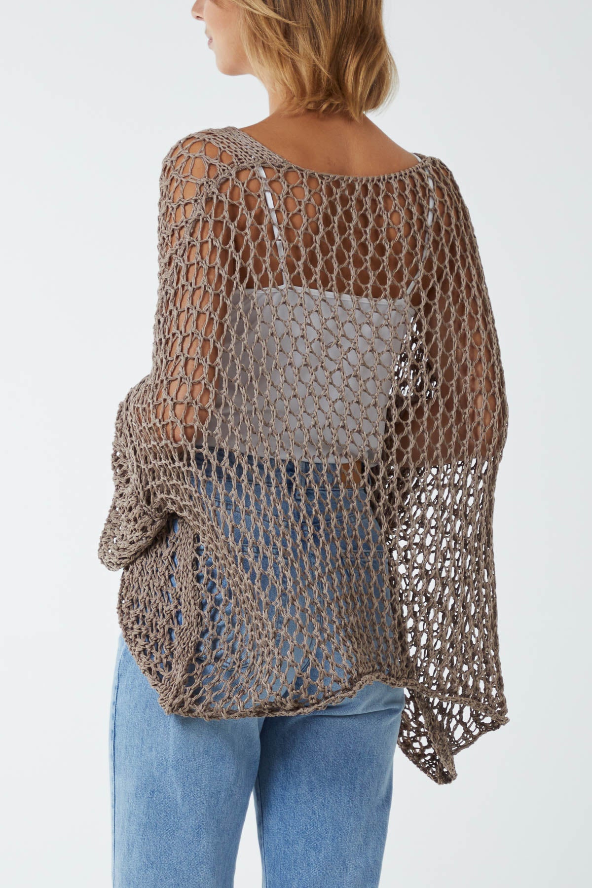 Oversized Cotton Crochet Jumper