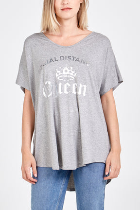 Social Distance Queen Silver Foil T-Shirt