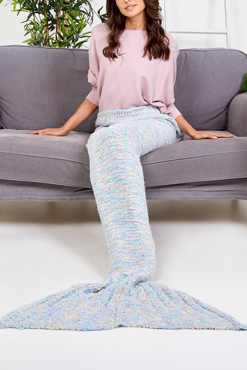 Mermaid Space Dye Boucle Blanket