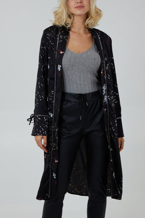 Piped Maxi Kimono