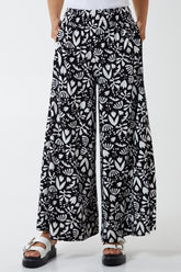 Shirring Waist Wide Leg Trouser
