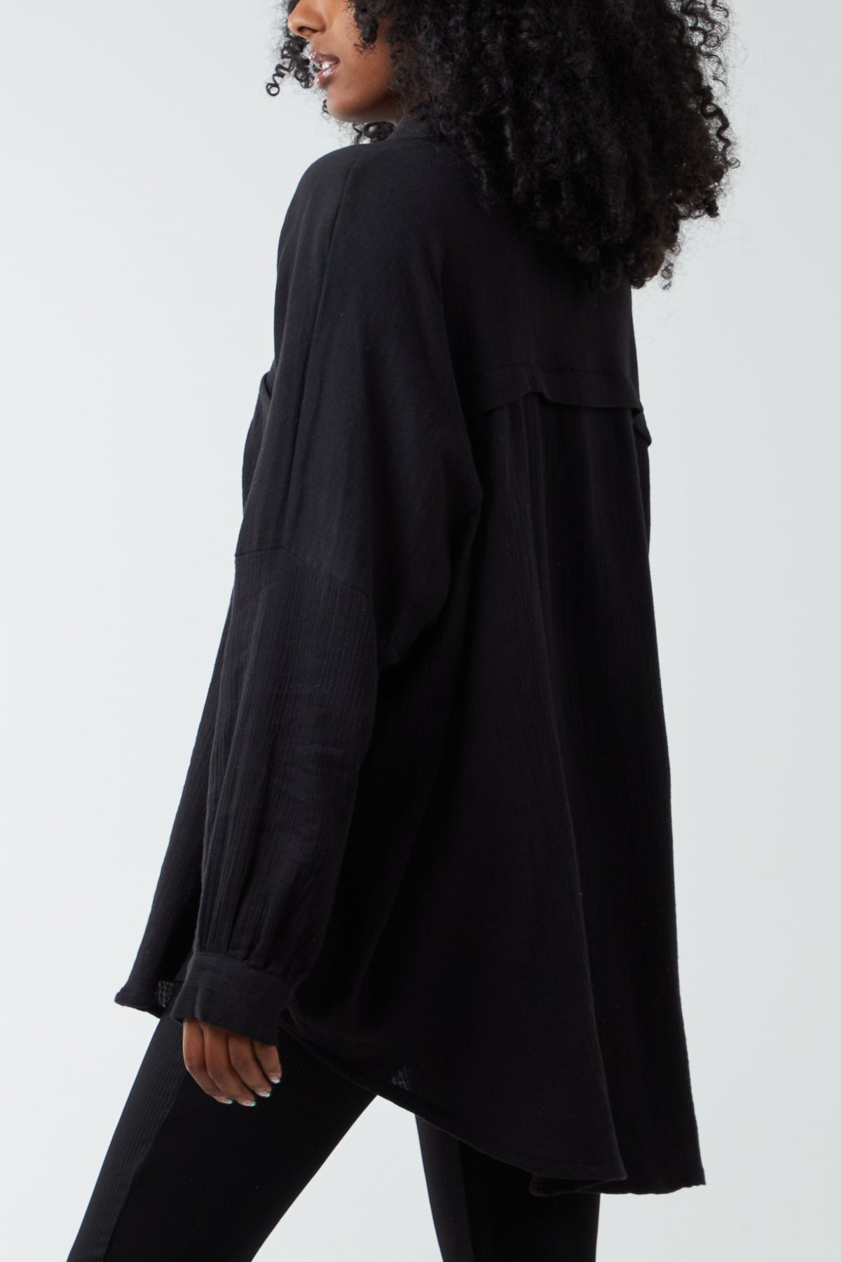 Oversized Cotton Cheesecloth Shirt