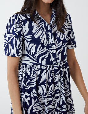 Collared Midi Smock Dress