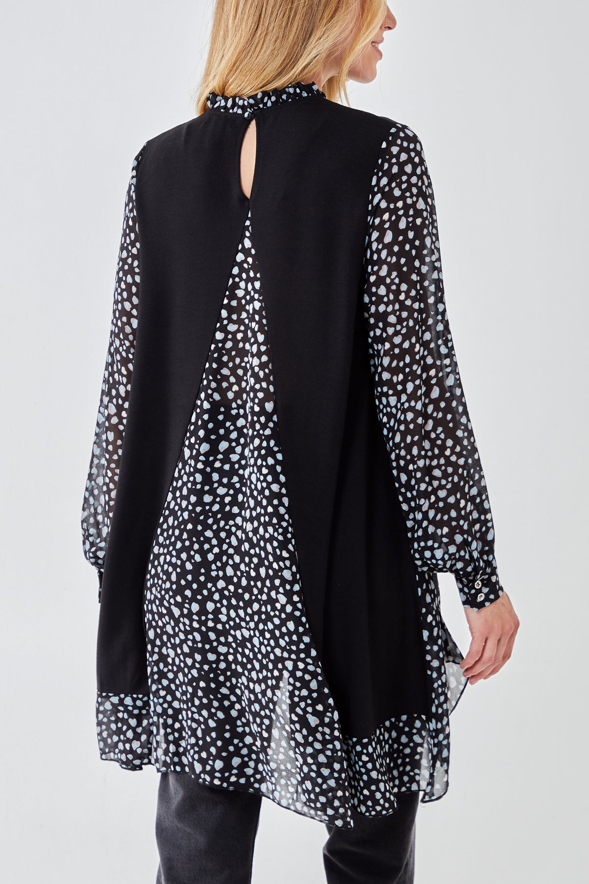 Chiffon 2 in 1 Cut & Sew Batwing Top