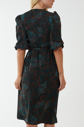 Ruffle Front Wrap Dress