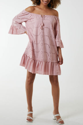 Broderie Tunic Smock Dress