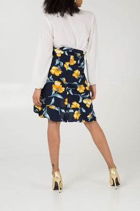 Frill Tie Front Skirt