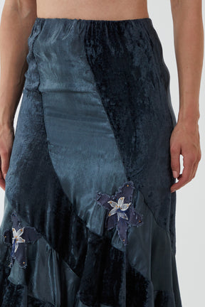 Hanky Hem Panelled Skirt
