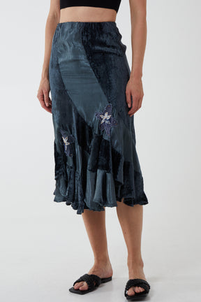 Hanky Hem Panelled Skirt