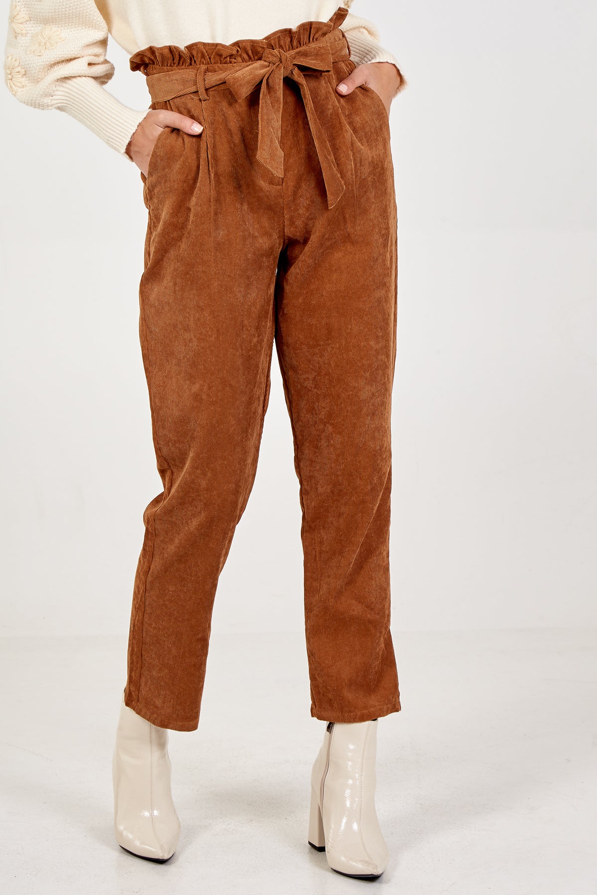 Belted Paperbag Trousers