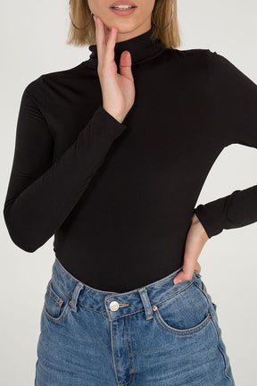 Fleece Lined Turtle Neck Top