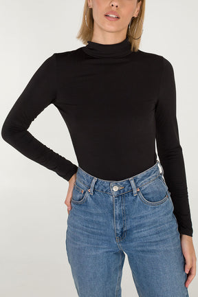 Fleece Lined Turtle Neck Top