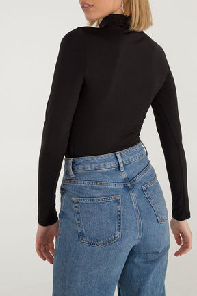 Fleece Lined Turtle Neck Top