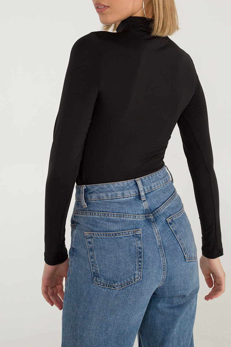 Fleece Lined Turtle Neck Top
