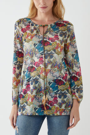 Butterfly Parade Bell Sleeve Tunic