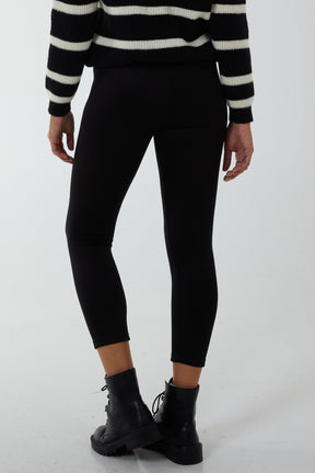 Basic Teddy Fleece Lined Leggings