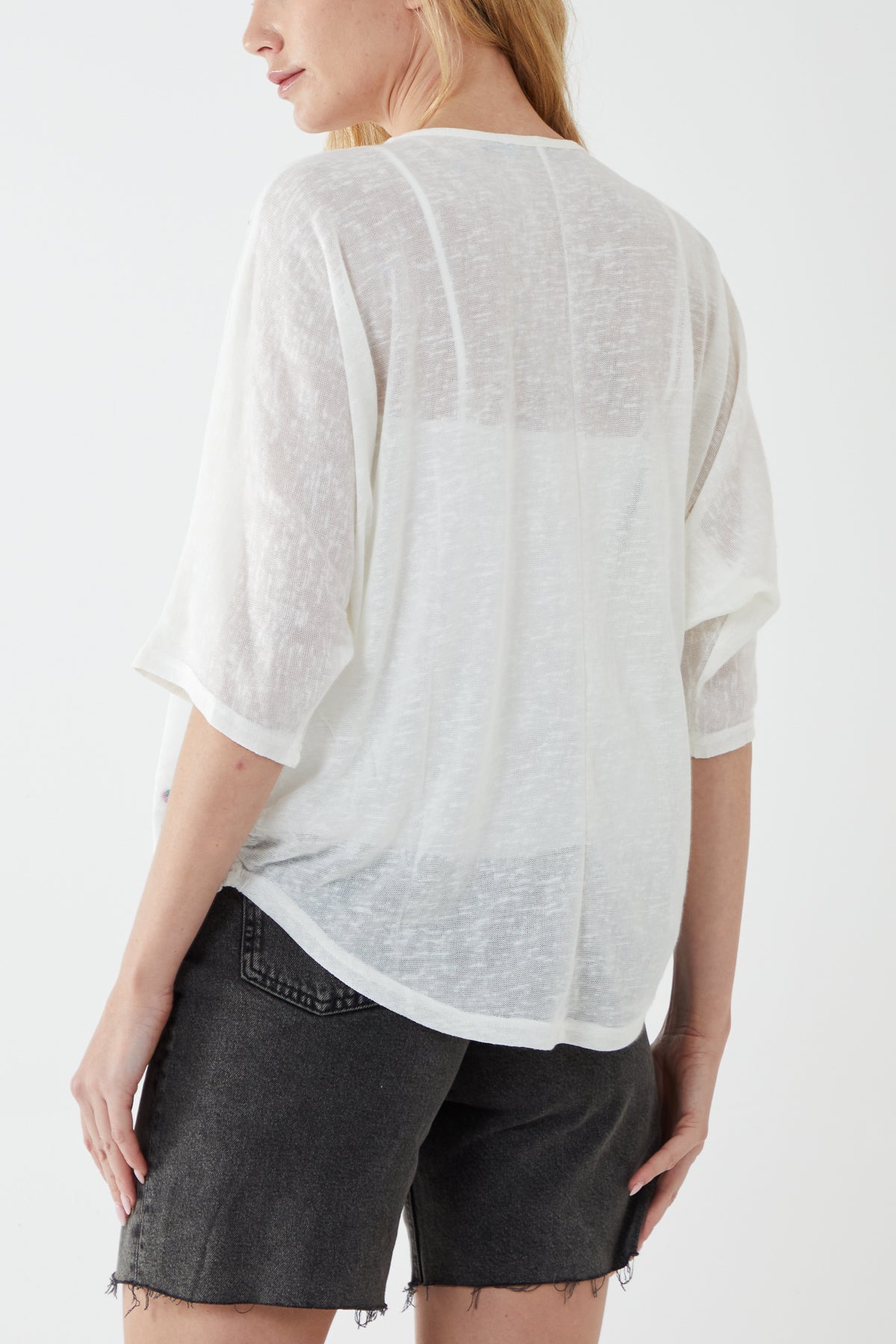 Ditsy Butterfly & Hummingbirds Print Top