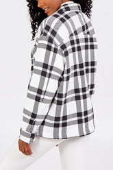Check Shacket With Front Pockets