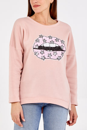 Star Lips With Zips Sweater