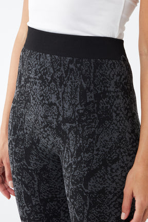 Abstract Animal Patterned Fleece Lined Leggings