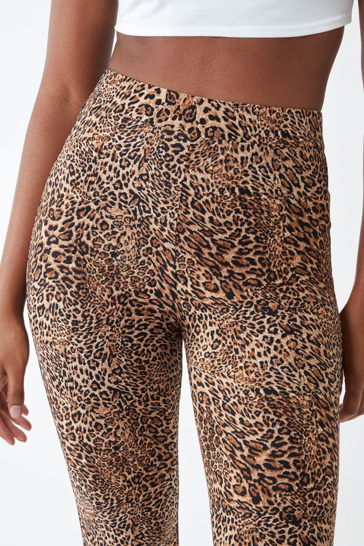 Leopard Print Soft Touch Flared Pant