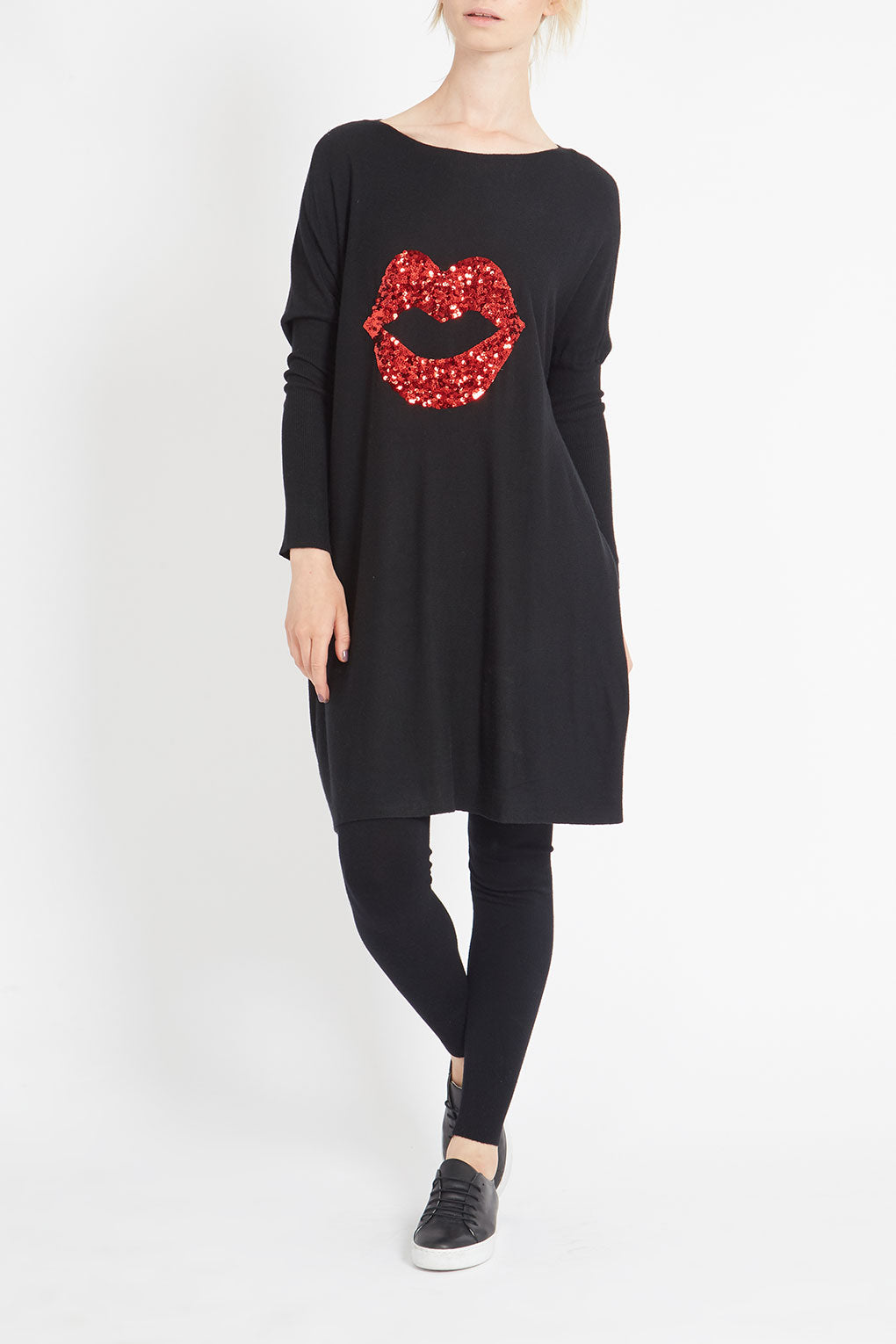 Sequin Lip Oversized Set