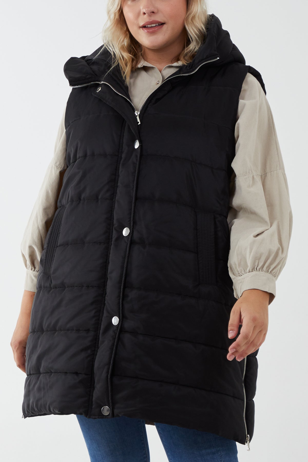 Curve Padded Hooded Vest