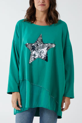 Sequin Star Layer Top