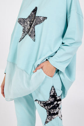 Sequin Star Layer Top