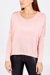 Basic Long Sleeve High Low Top