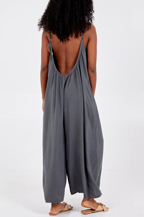 Wide Leg Strappy Jumpsuit