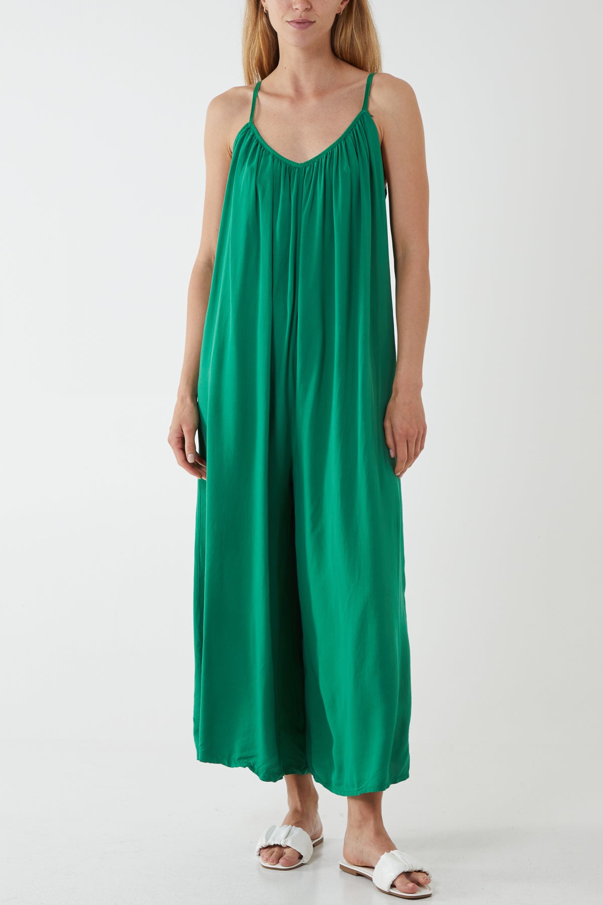 Wide Leg Strappy Jumpsuit