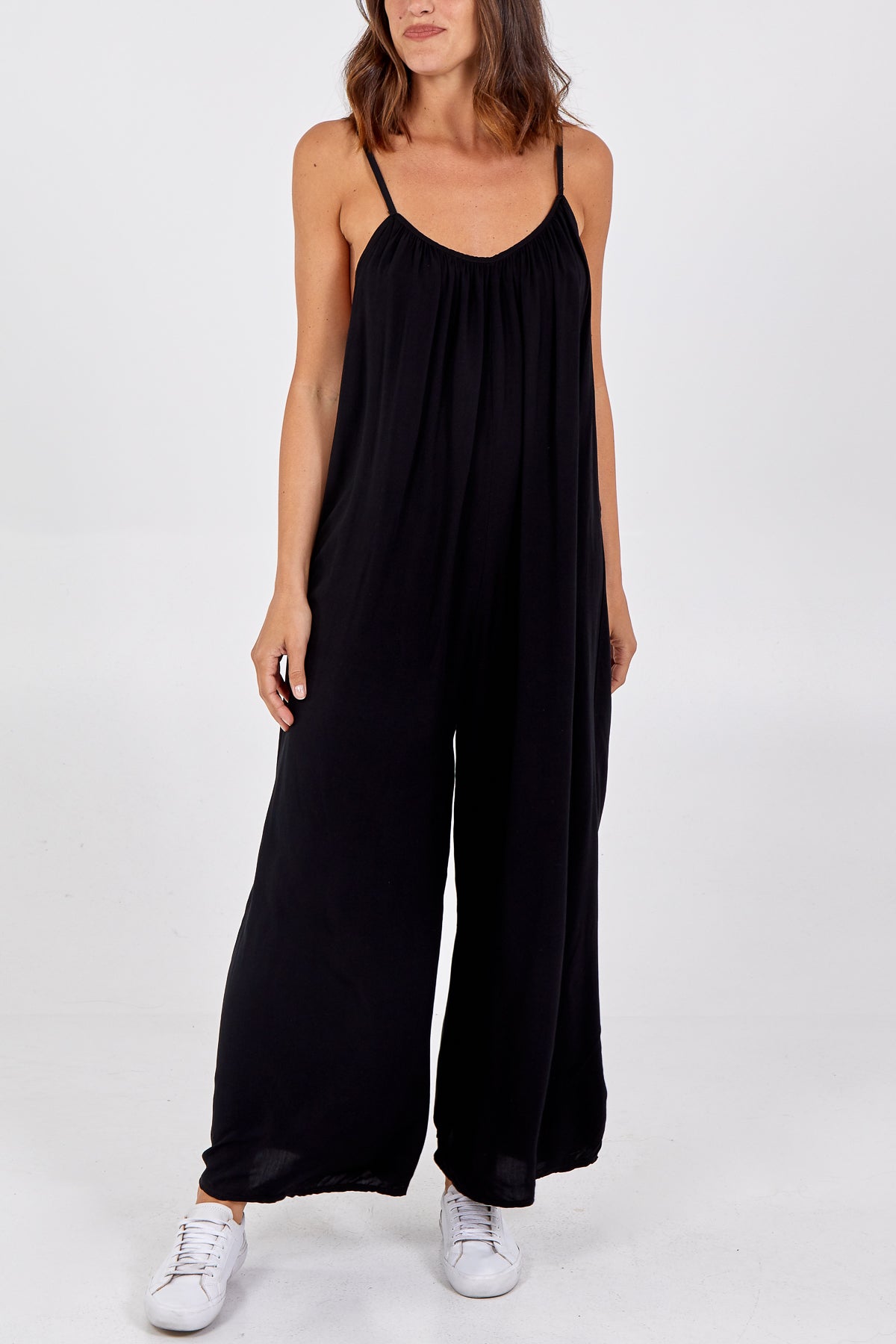 Wide Leg Strappy Jumpsuit