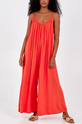 Wide Leg Strappy Jumpsuit