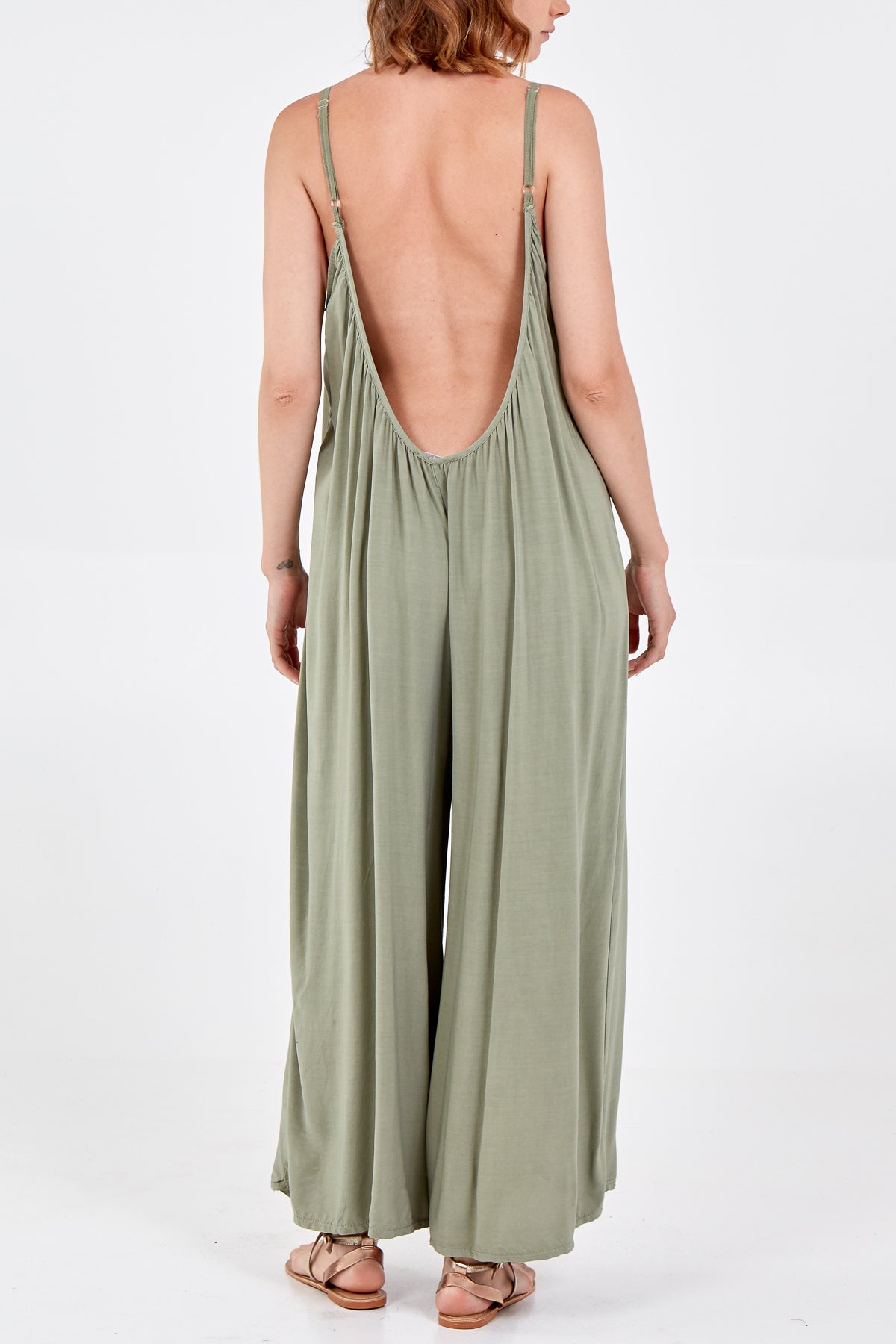 Wide Leg Strappy Jumpsuit